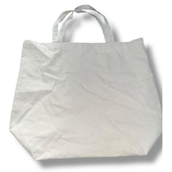 Dunkin Donuts Tote Bag Canvas Large Carry On 100% Cotton Coffee Cream Orange - Picture 7 of 10